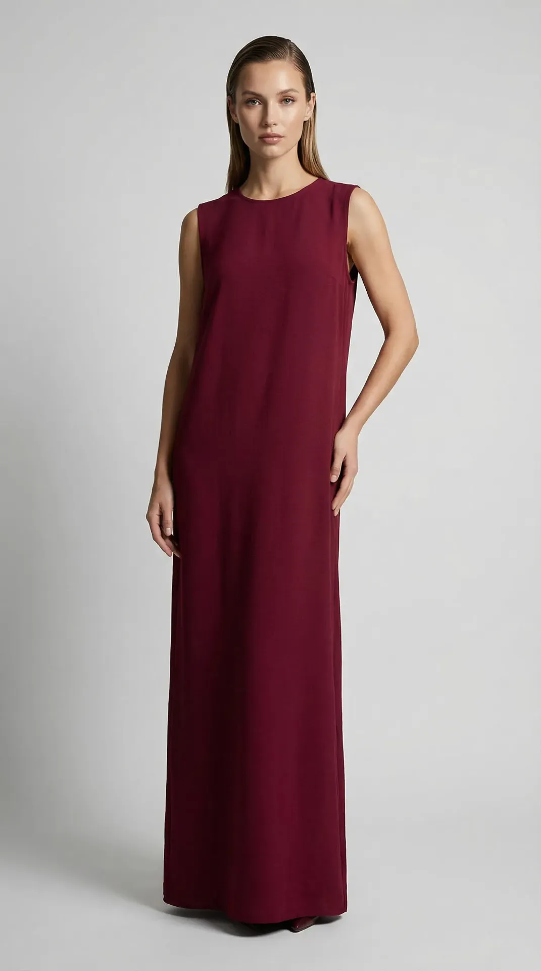 Crepe Inner Basic Dress- Sleeveless (White)