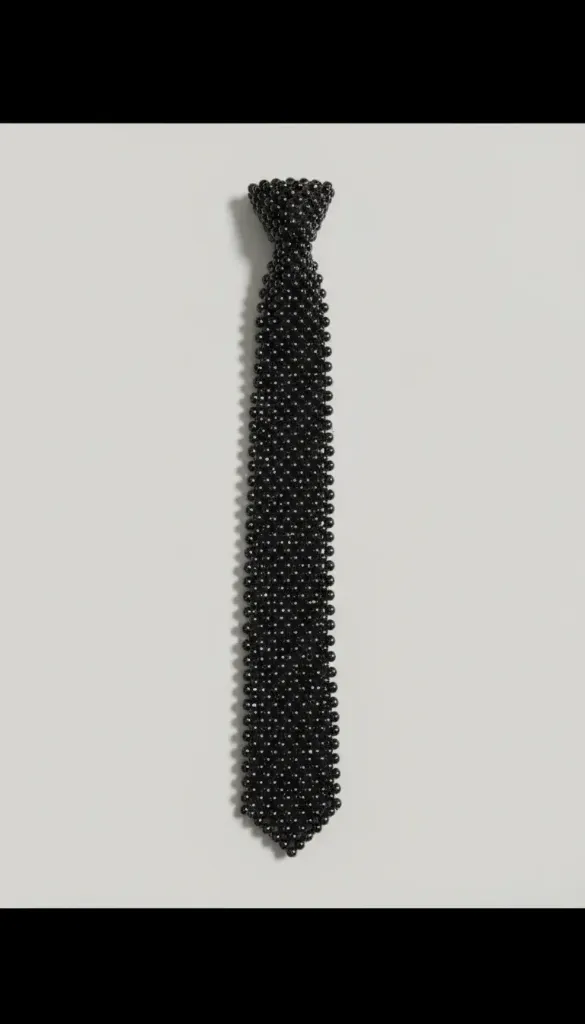Pearl & Crystal Tie #9 (White)