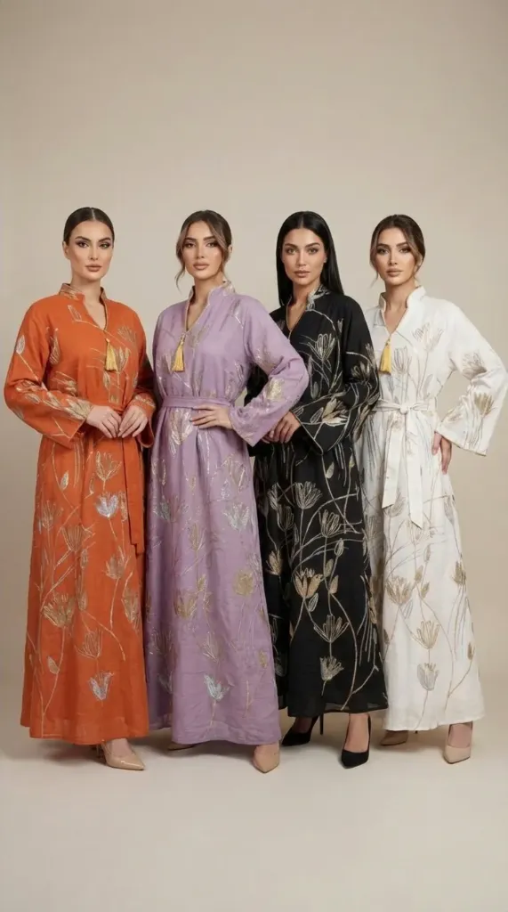 The Aria Linen Abaya (White)