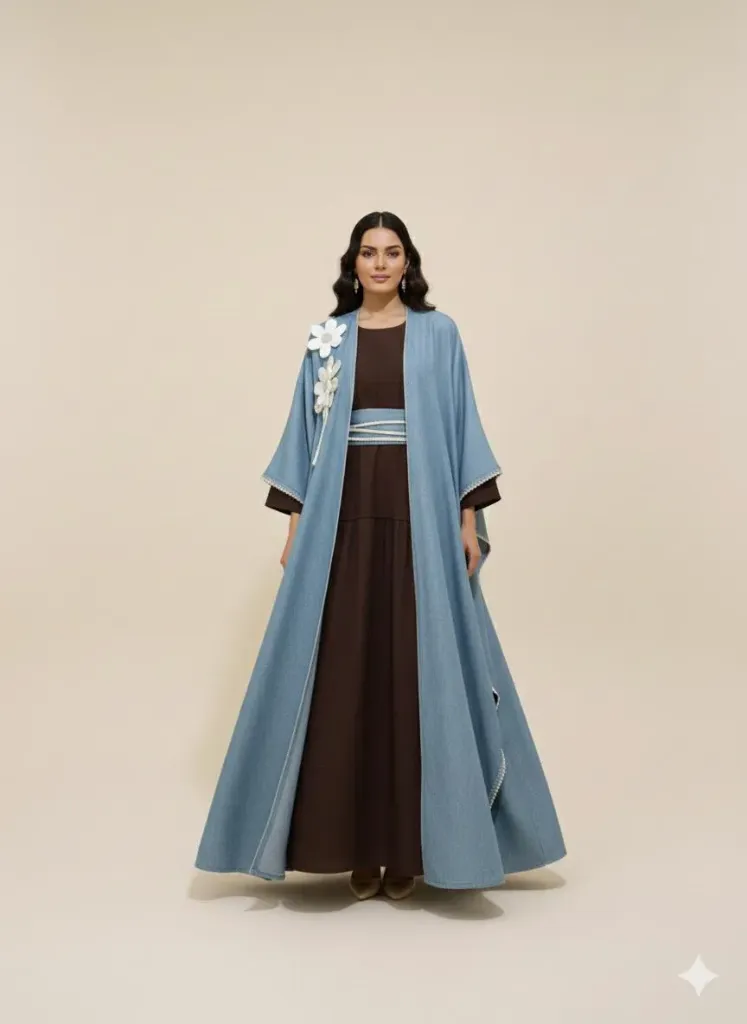 Indigo 4-Piece Set Abaya