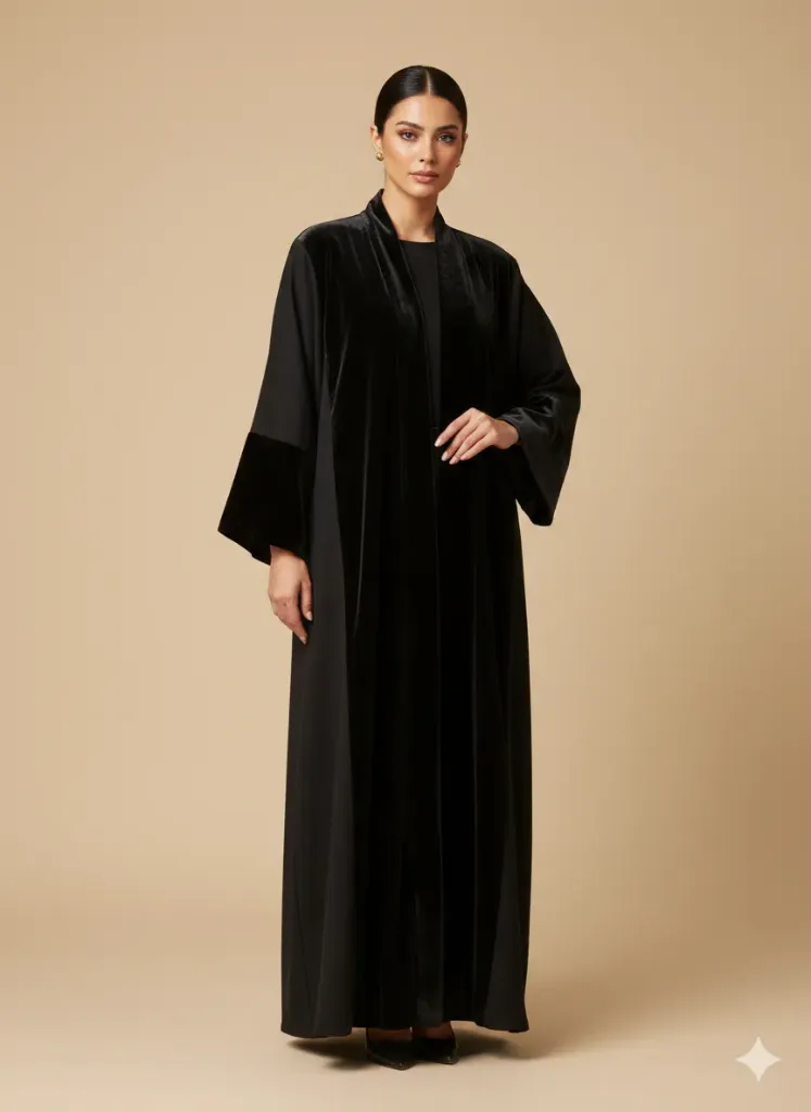 Velvet & Crepe Abaya