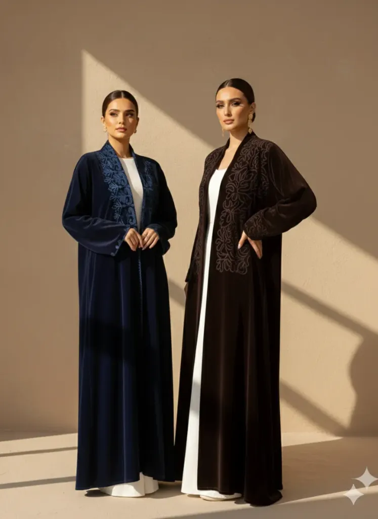 Royal Velvet Heritage Abaya (Brown, 54)