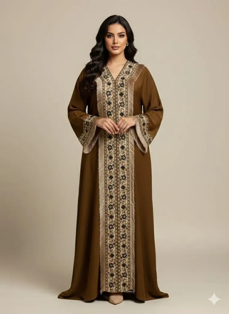 Terra Floral Embroidered Abaya