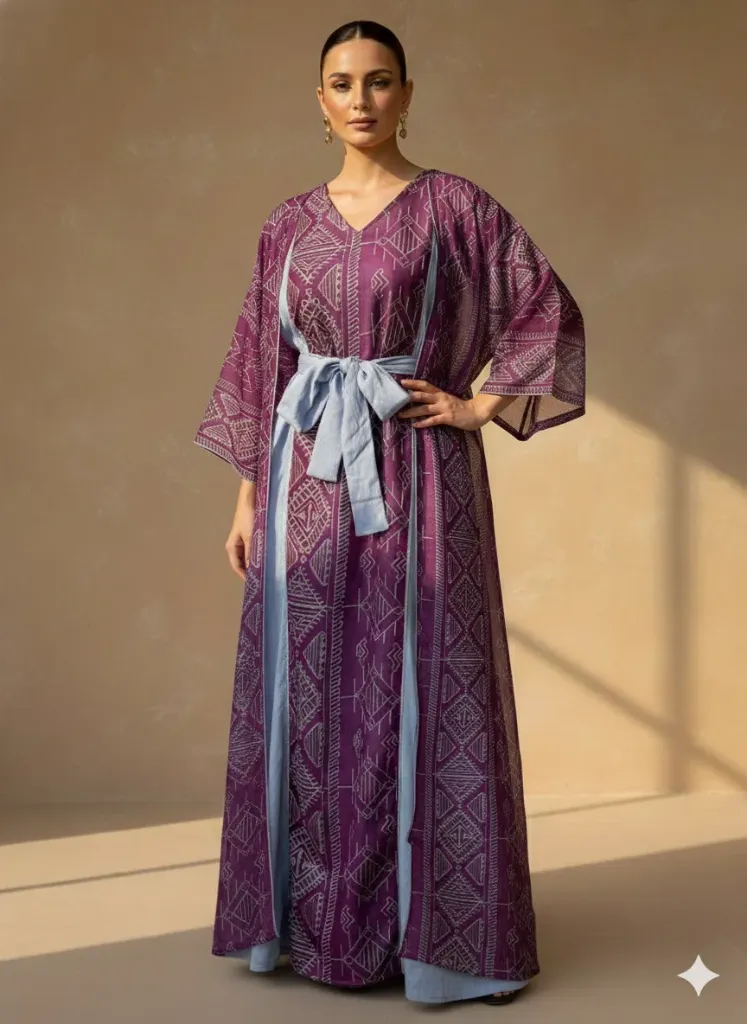 Amethyst Geometric Abaya