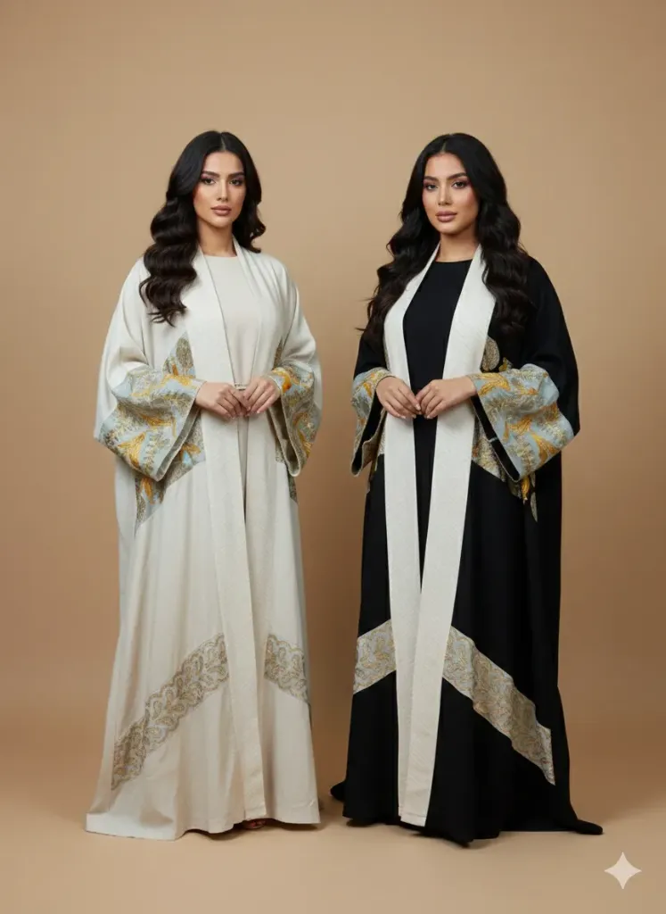 Alora Embroidered Bisht Abaya (Black)