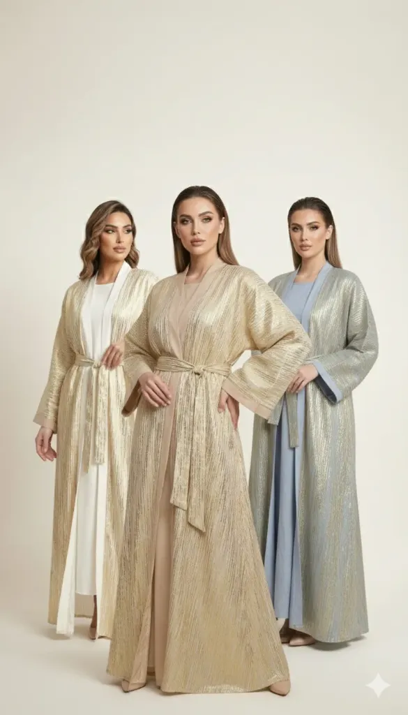 The Horizon Plissé Collection Abaya (White)