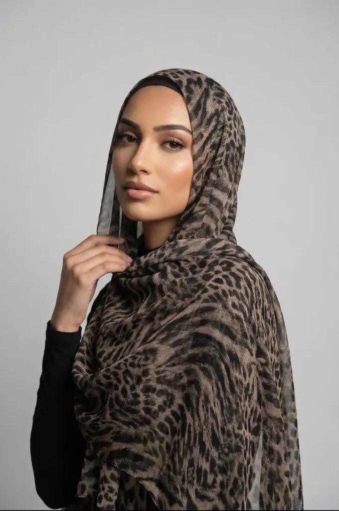 Leopard/ tiger Print Hijab #3