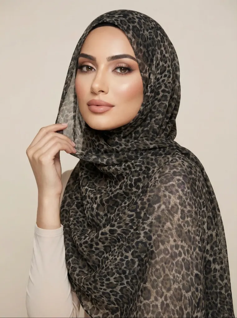 Leopard/ tiger Print Hijab #5