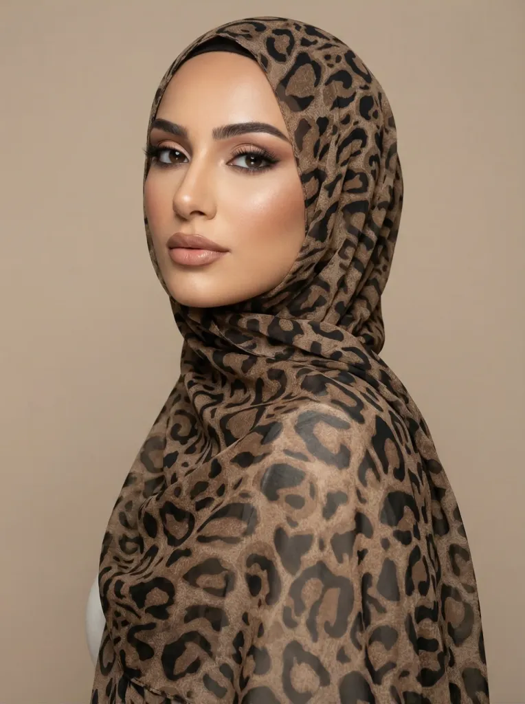 Leopard/ tiger Print Hijab #6